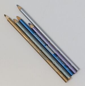 Laurentien Pencil Crayons Metallic Colors Gold Silver Green Purple Blue